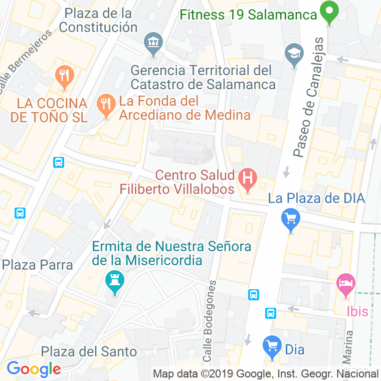 Código Postal calle Sancti-spiritus, cuesta en Salamanca
