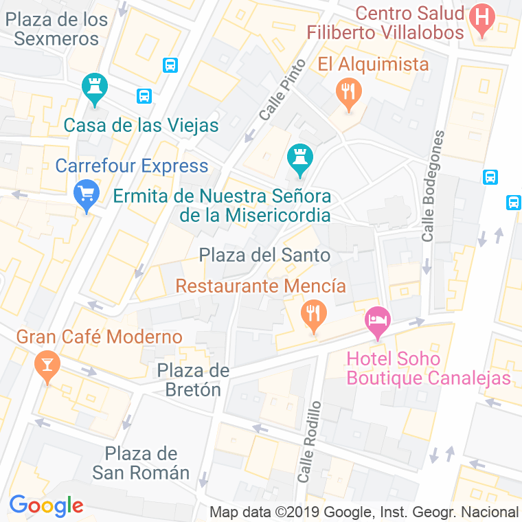 Código Postal calle Santo, plaza en Salamanca