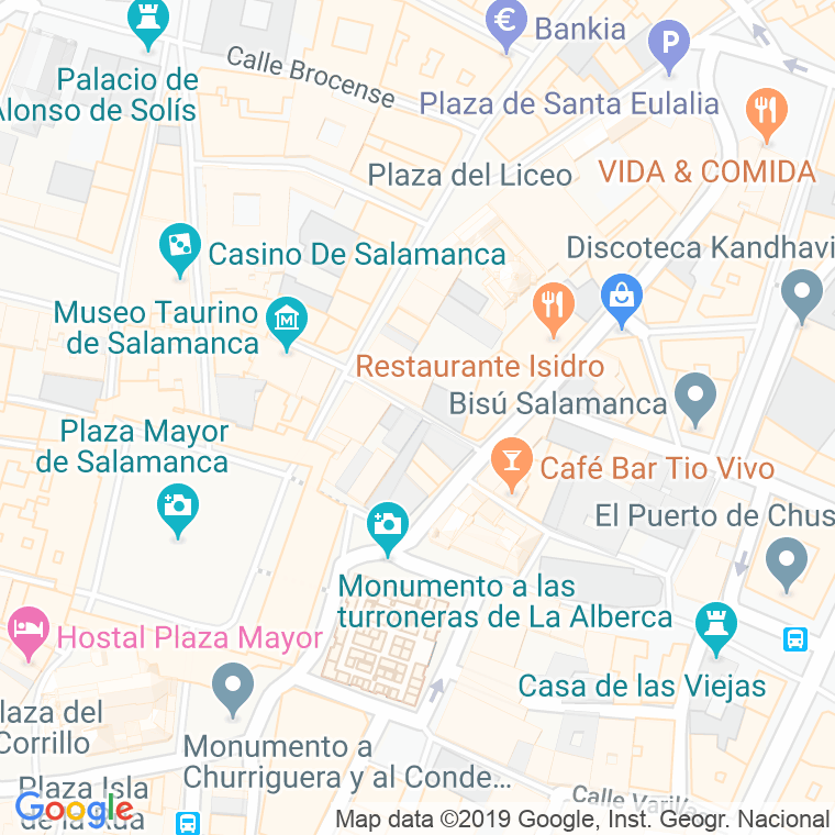 Código Postal calle Ventura Ruiz Aguilera en Salamanca