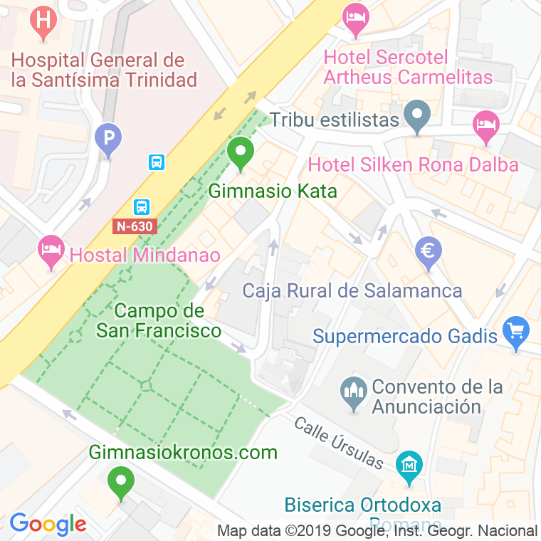 Código Postal calle Abajo en Salamanca