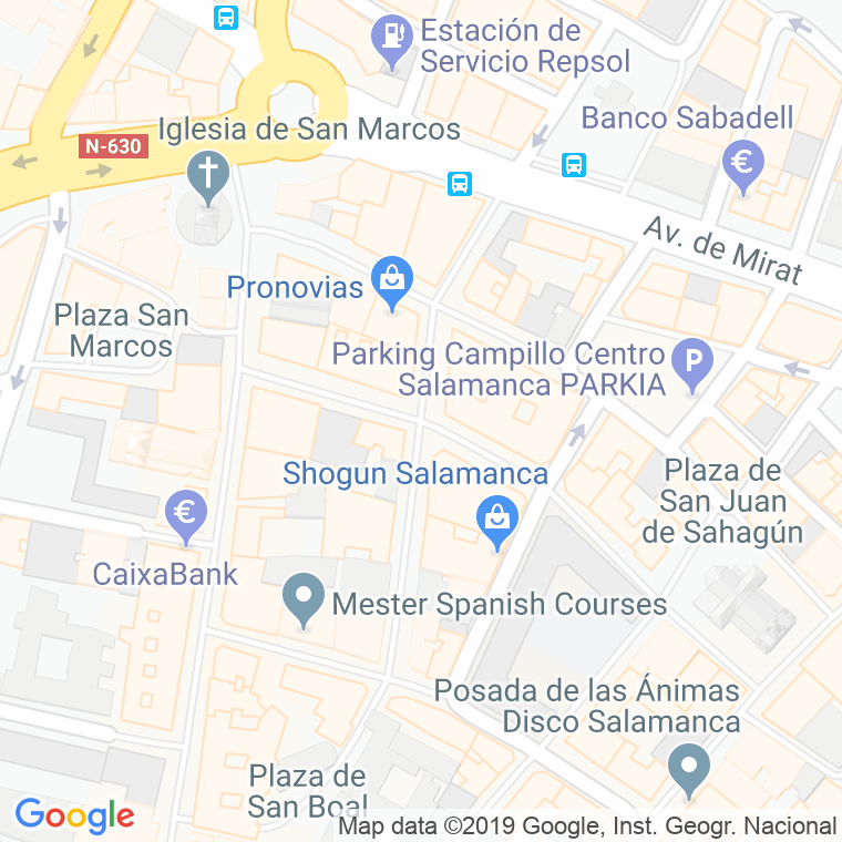 Código Postal calle Arco en Salamanca