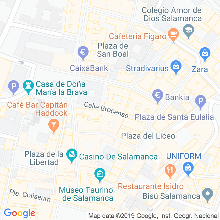 Código Postal calle Brocense en Salamanca
