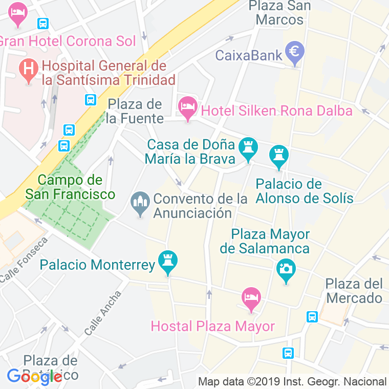 Código Postal calle Carmen, cuesta en Salamanca