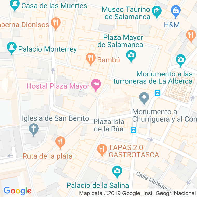 Código Postal calle Corrillo, plaza en Salamanca