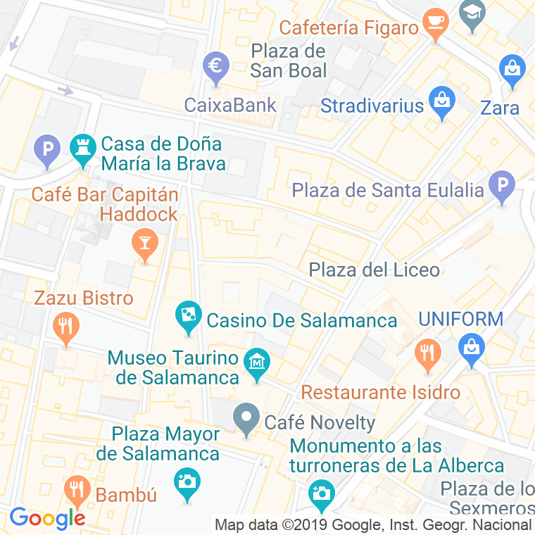 Código Postal calle Especias en Salamanca