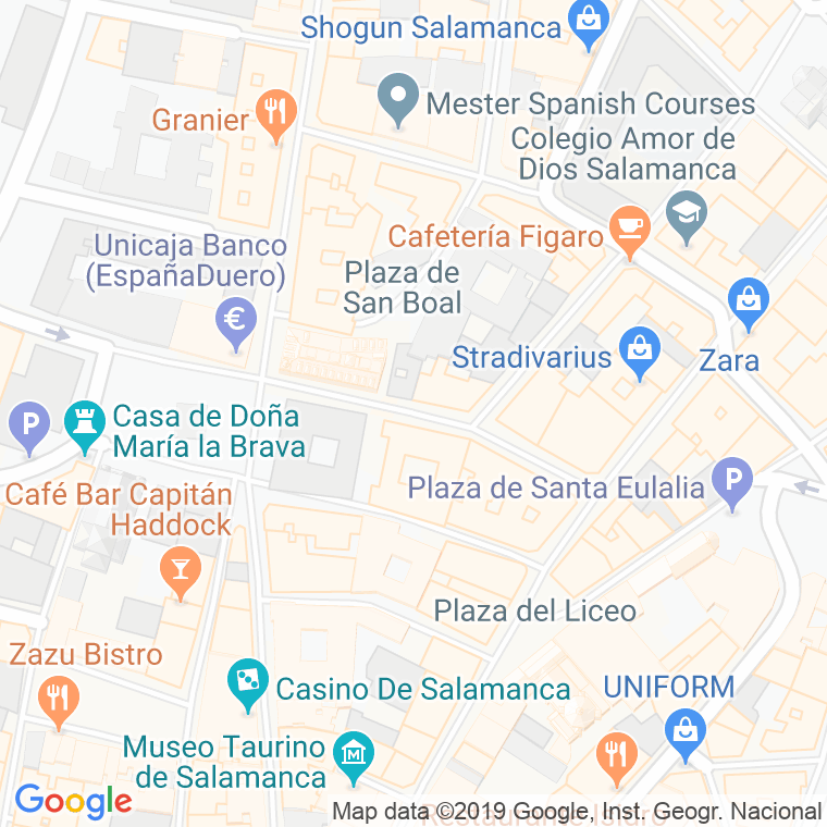 Código Postal calle Rector Lucena en Salamanca