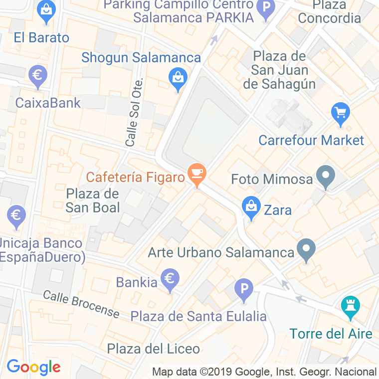 Código Postal calle Rector Tovar en Salamanca