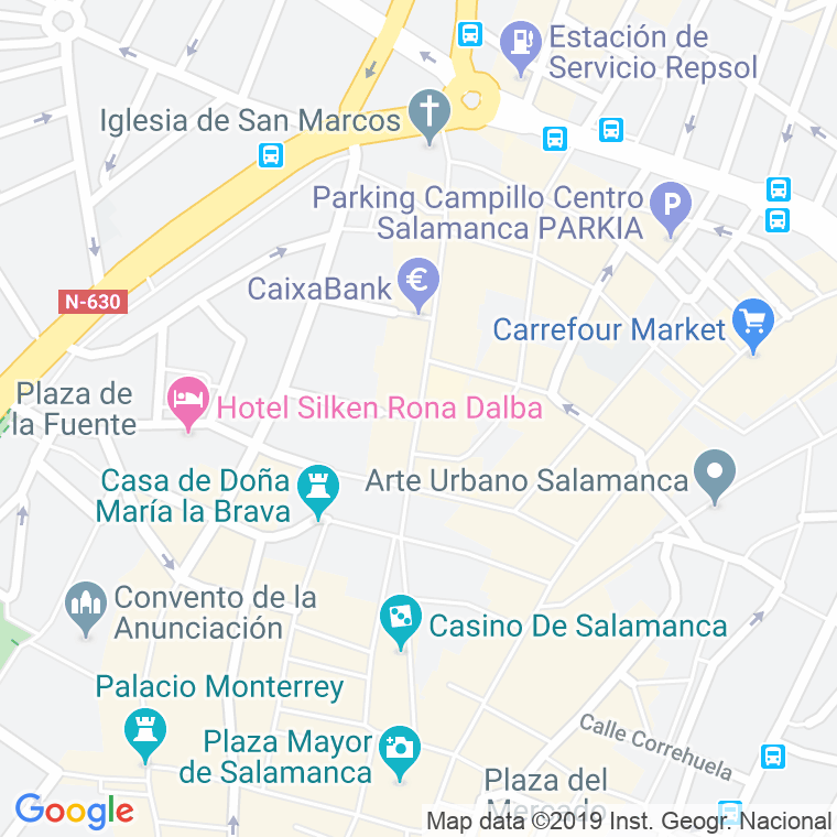 Código Postal calle Zamora en Salamanca