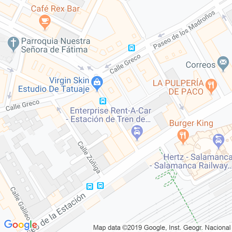 Código Postal calle Elcano en Salamanca