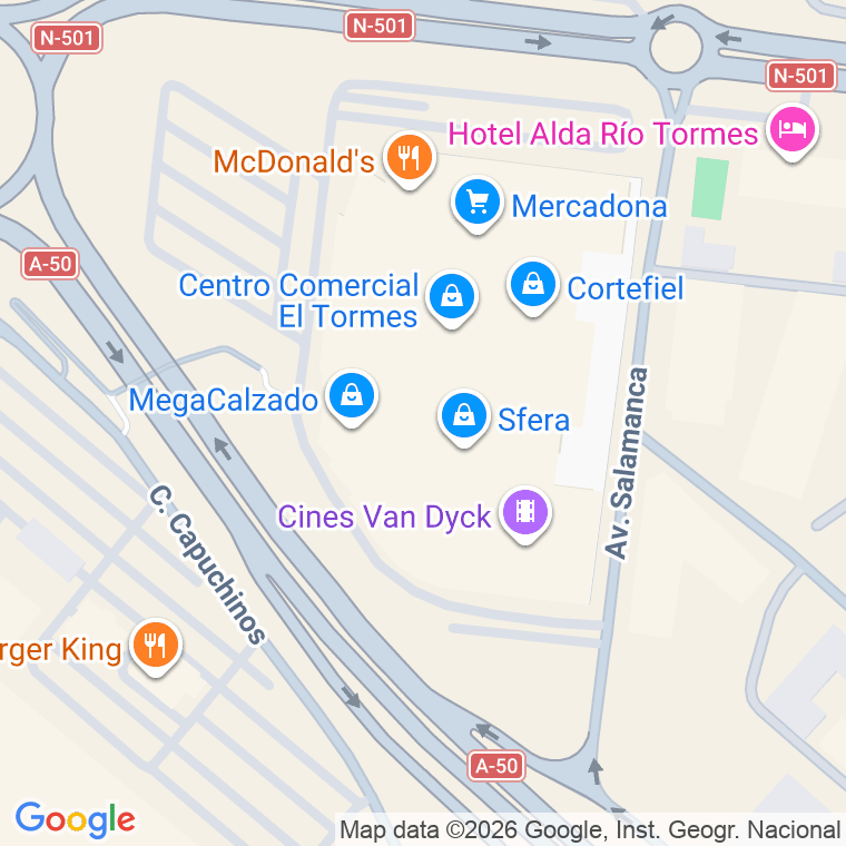 Código postal de Portugal, Avenida (impares del 1 al 57)  (pares del 2 al 58) en Salamanca