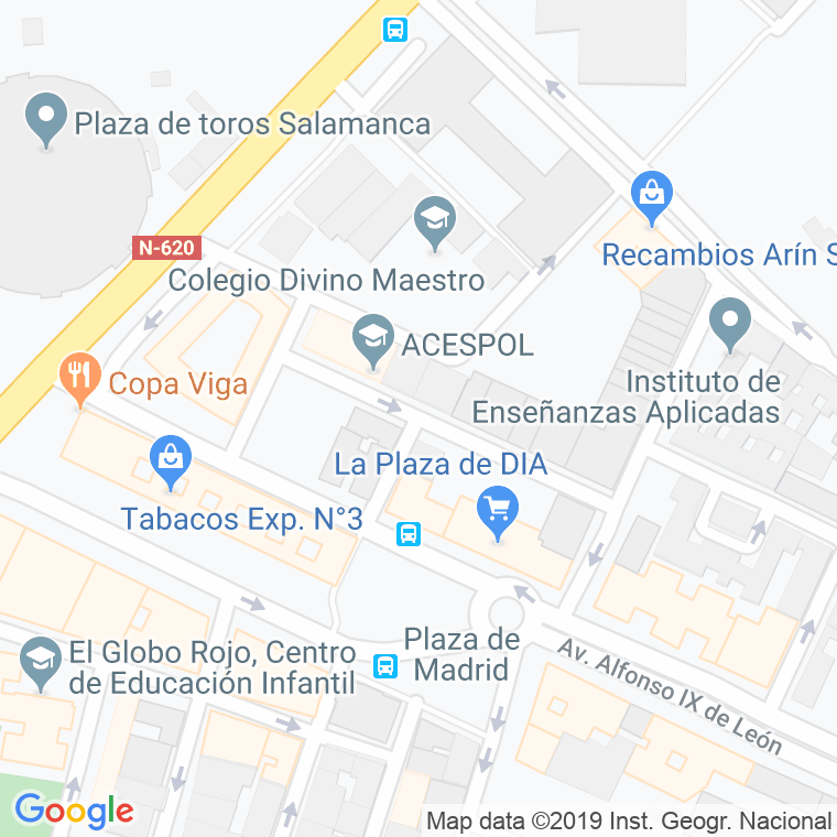 Código Postal calle Corregidor Caballero Llanes en Salamanca