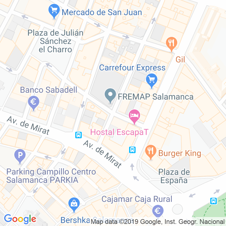 Código Postal calle Eras en Salamanca