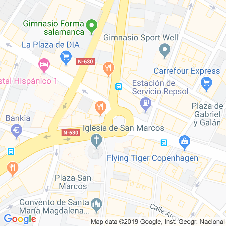 Código Postal calle Puerta De Zamora en Salamanca