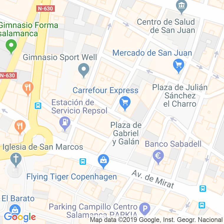 Código Postal calle Sanchez Llevot en Salamanca
