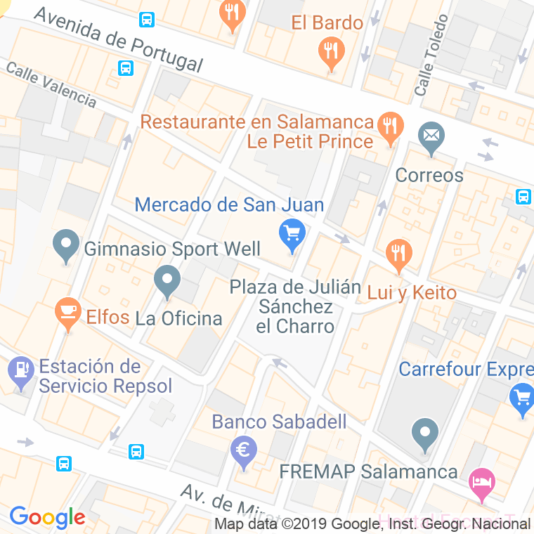 Código Postal calle Velarde en Salamanca