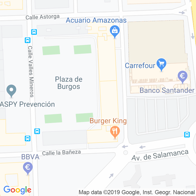 Código Postal calle Burgos, De, plaza en Salamanca