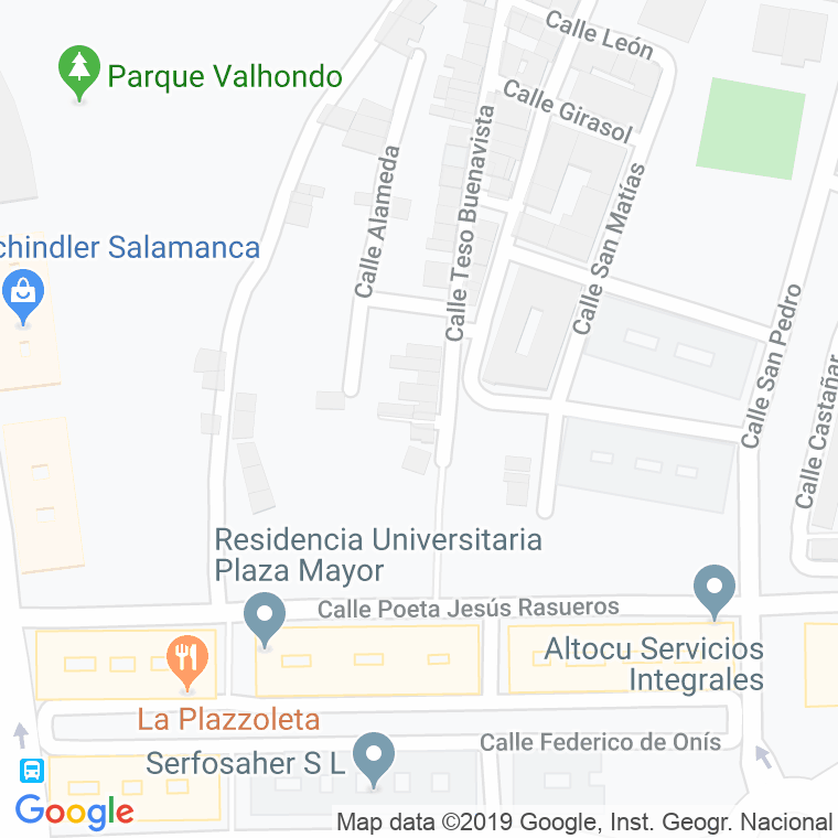 Código Postal calle Corriente en Salamanca