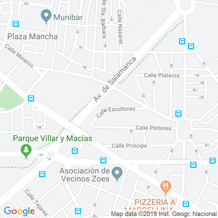 Código Postal calle Escultores en Salamanca