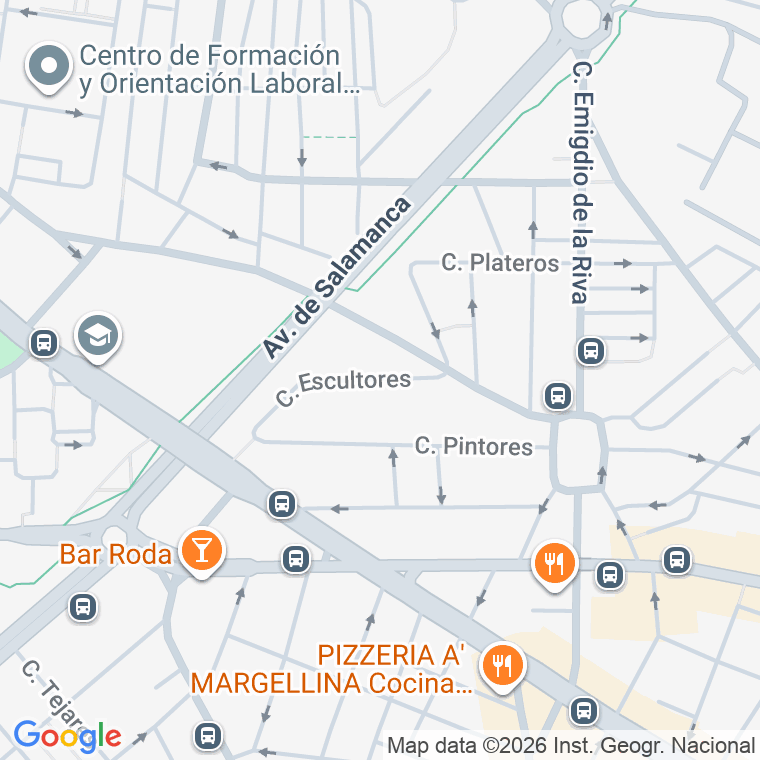 Código postal de Escultores en Salamanca