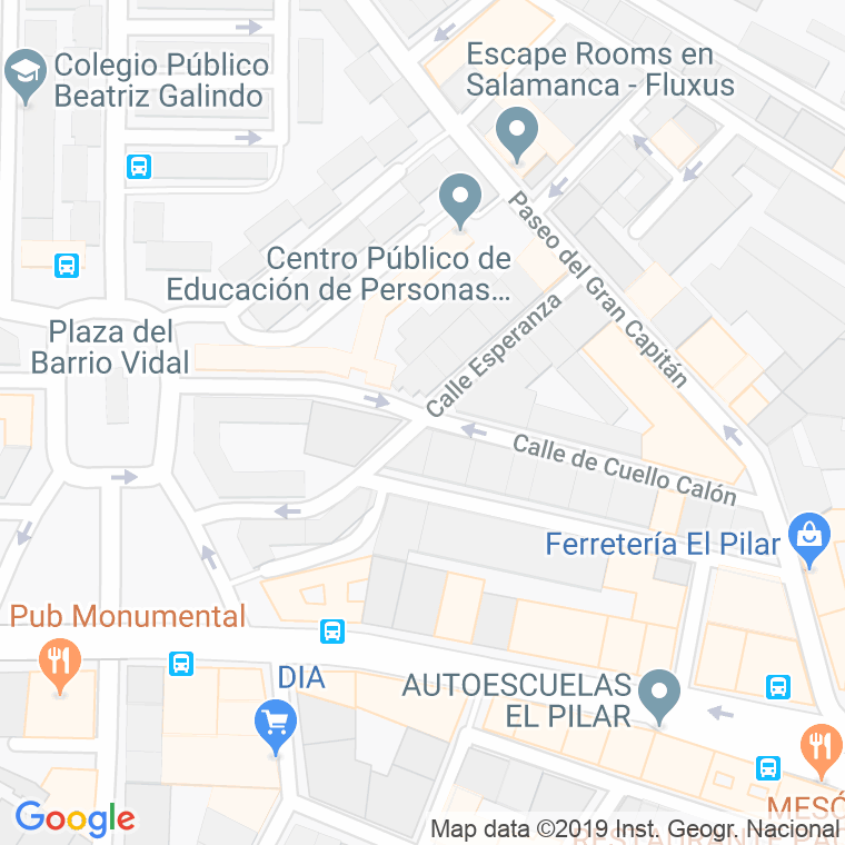 Código Postal calle Esperanza en Salamanca