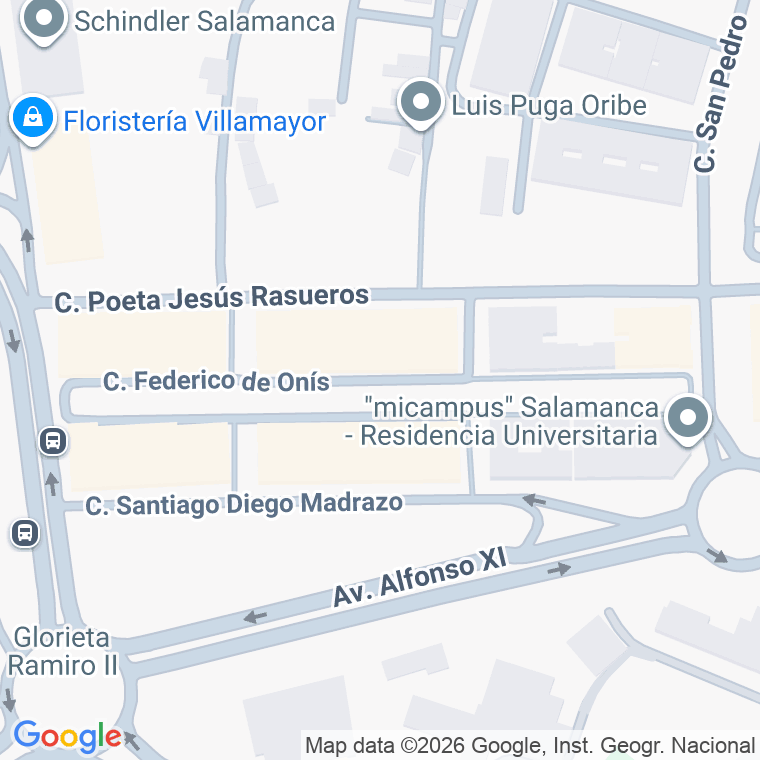 Código postal de Federico de Onis en Salamanca