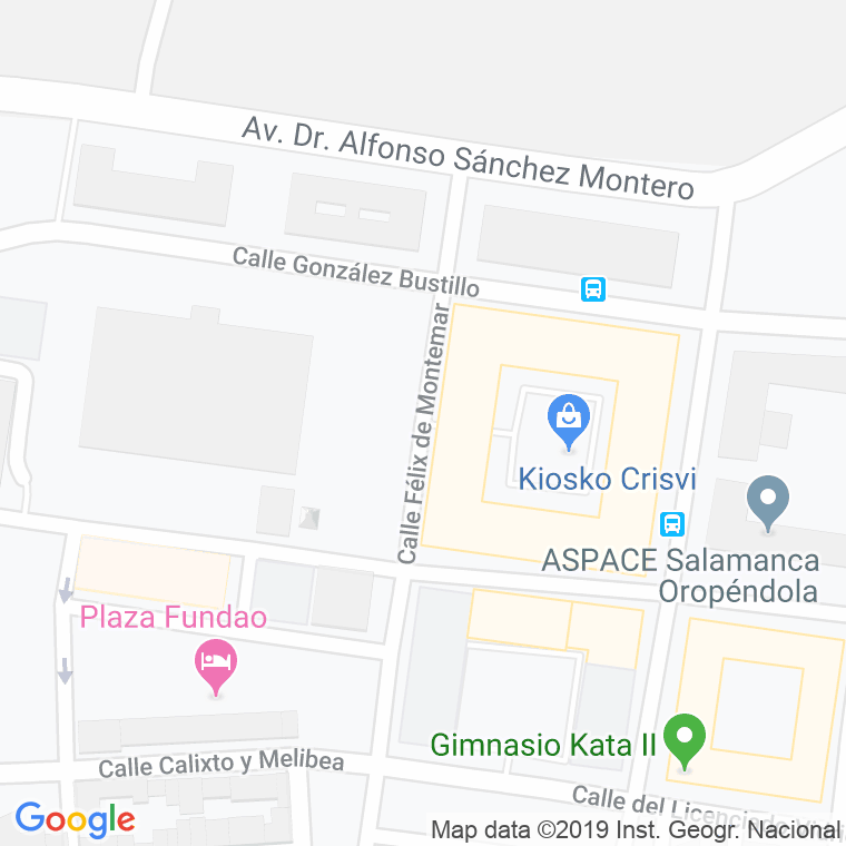 Código Postal calle Felix De Montemar en Salamanca
