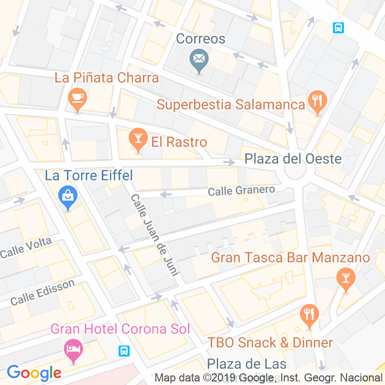 Código Postal calle Granero en Salamanca