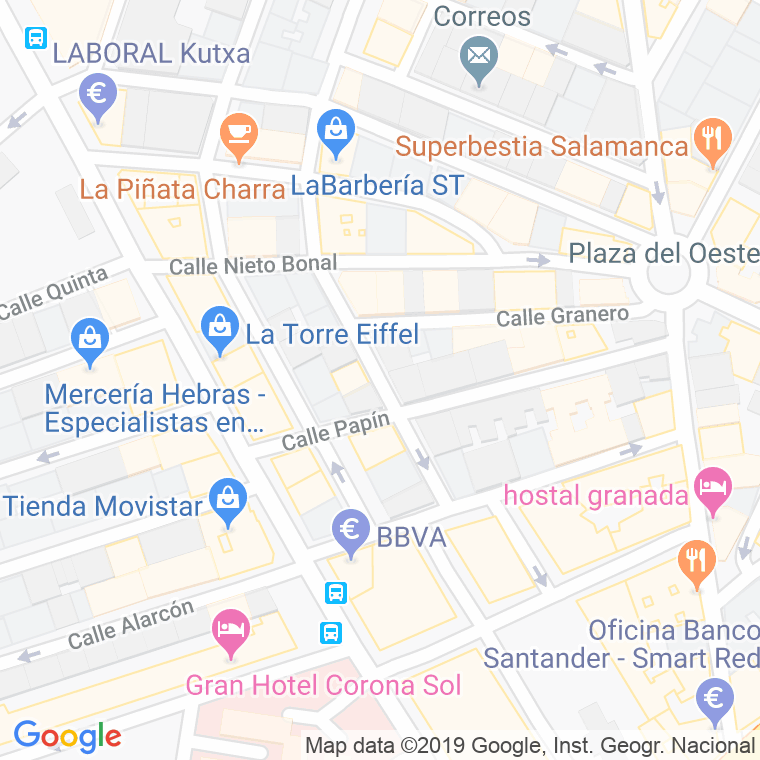 Código Postal calle Juan De Juni en Salamanca
