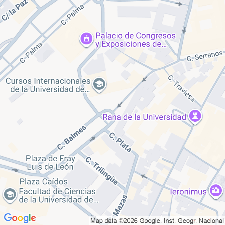 Código postal de Plaza Fray Luis de Leon en Salamanca
