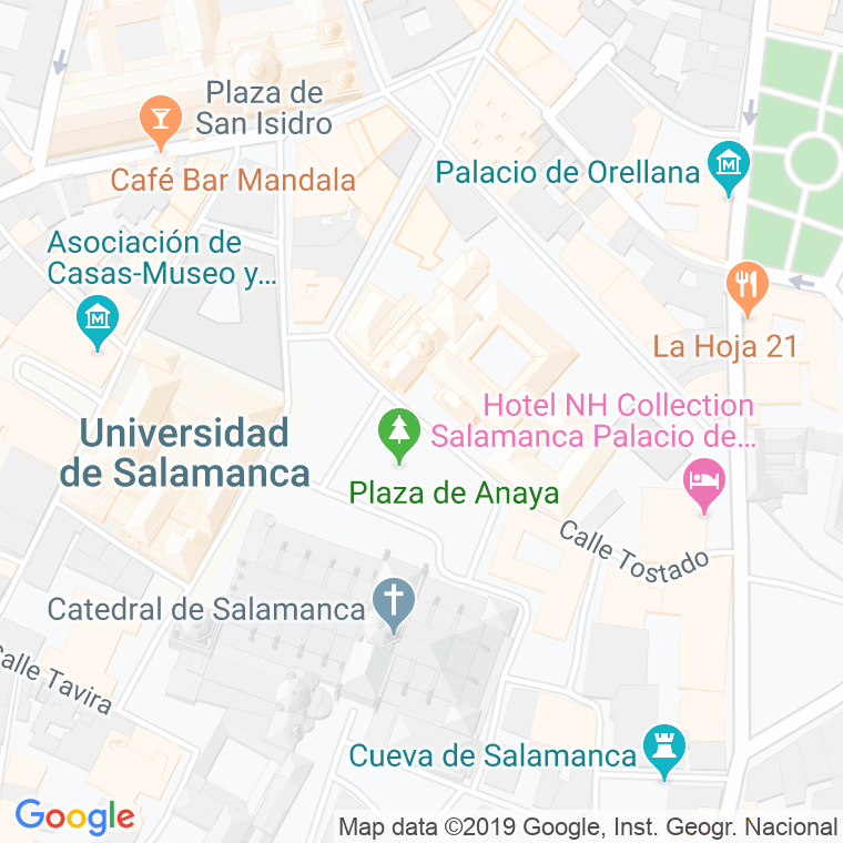 Código Postal calle Anaya, plaza en Salamanca