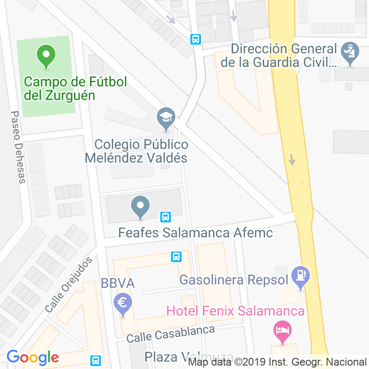 Código Postal calle Buenamadre en Salamanca
