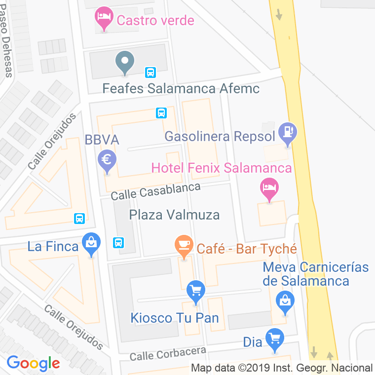 Código Postal calle Casablanca en Salamanca