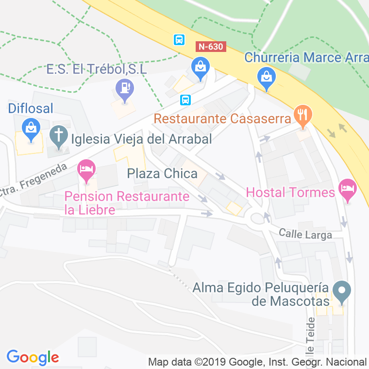 Código Postal calle Chica, plaza en Salamanca