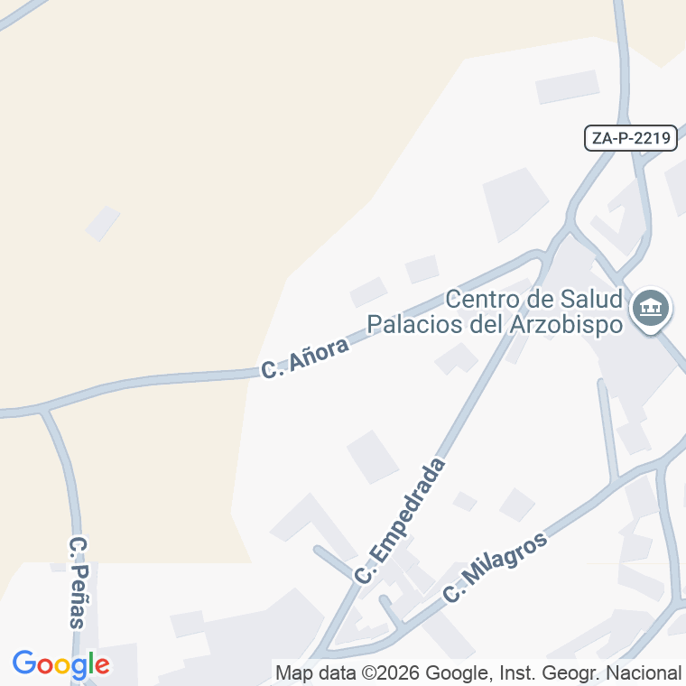 Código postal de Calle Añora en Palacios del Arzobispo