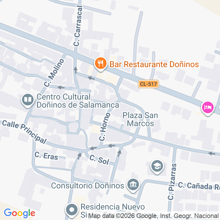 Código postal de Calle Horno en Doñinos de Salamanca