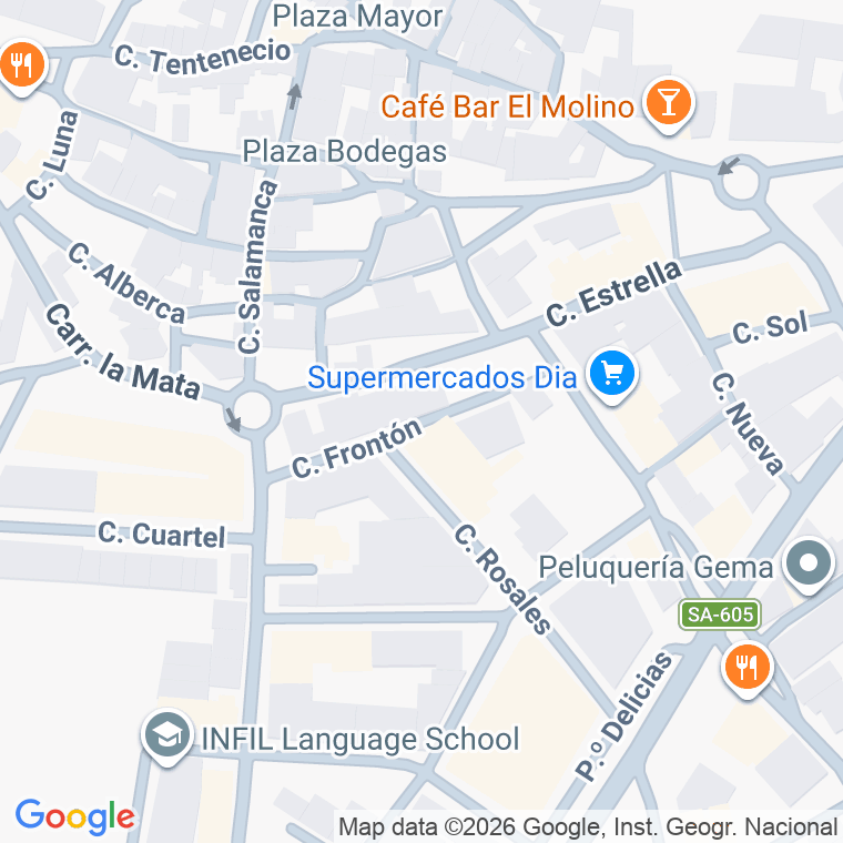 Código postal de Calle Fronton en Villares de la Reina