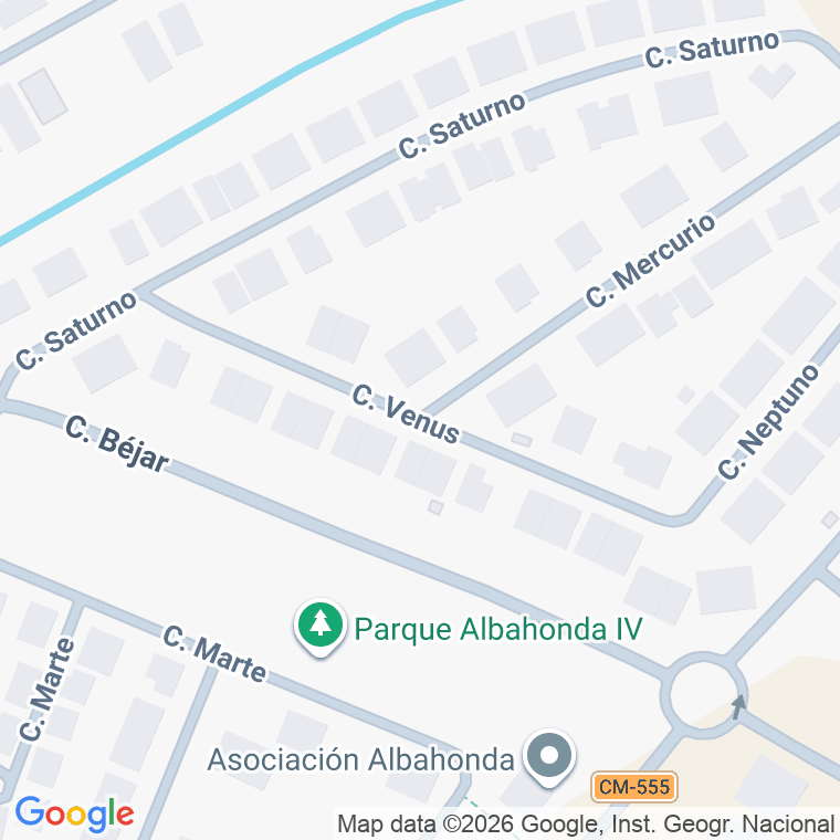 Código postal de Calle Venus en Carbajosa de la Sagrada