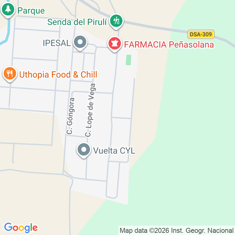 Código postal de Calle Tirso de Molina en Peñasolana-los Montalvos