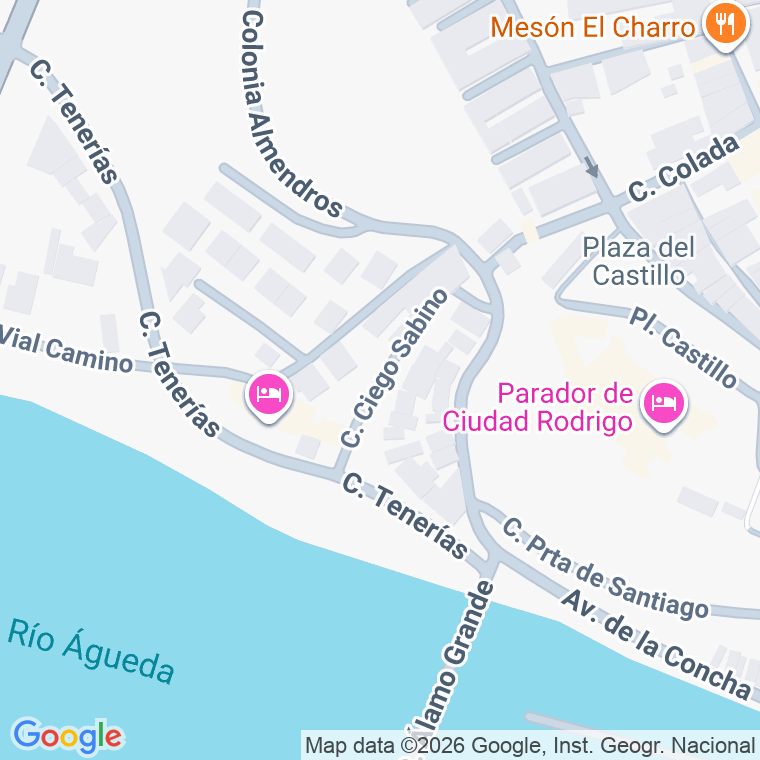 Código postal de Calle Ciego Sabino en Ciudad Rodrigo