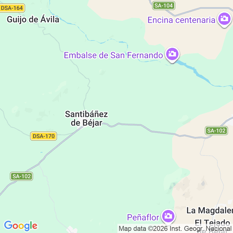 Código postal de Santibañez de Bejar en Salamanca