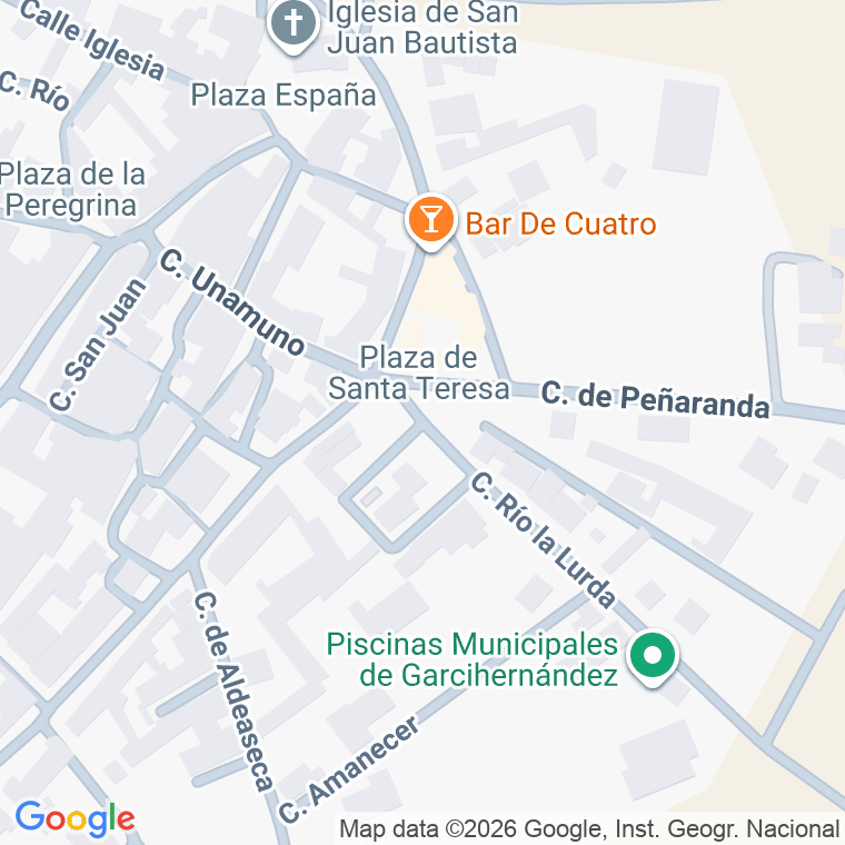 Código postal de Plaza Santa Teresa en Garcihernandez