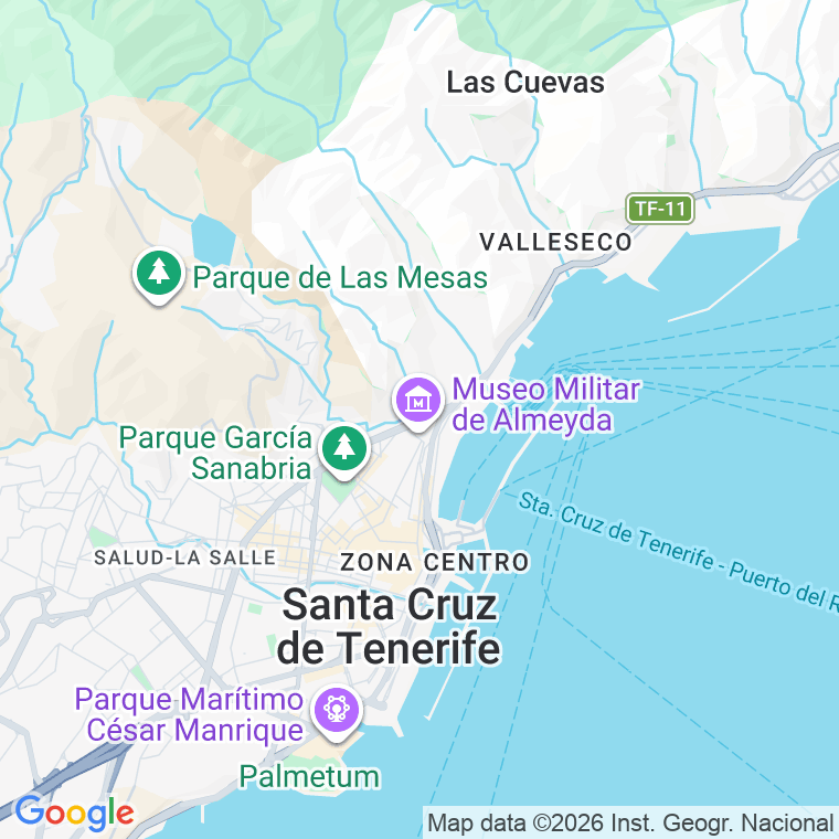 Código postal de Rosa, la   (impares del 29 al Final)  (pares del 32 al Final) en Santa Cruz de Tenerife