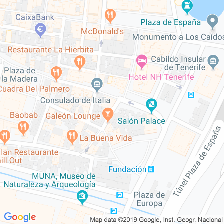 Código Postal calle Candelaria, plaza (Impares Del 9 Al Final)  (Pares Del 8 Al Final) en Santa Cruz de Tenerife