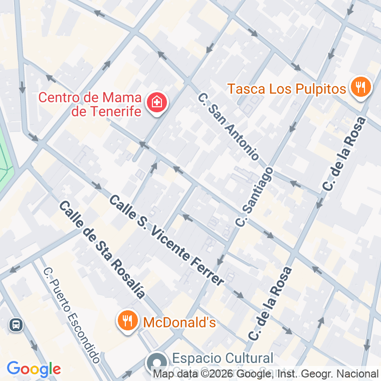 Código postal de San Nicolas en Santa Cruz de Tenerife