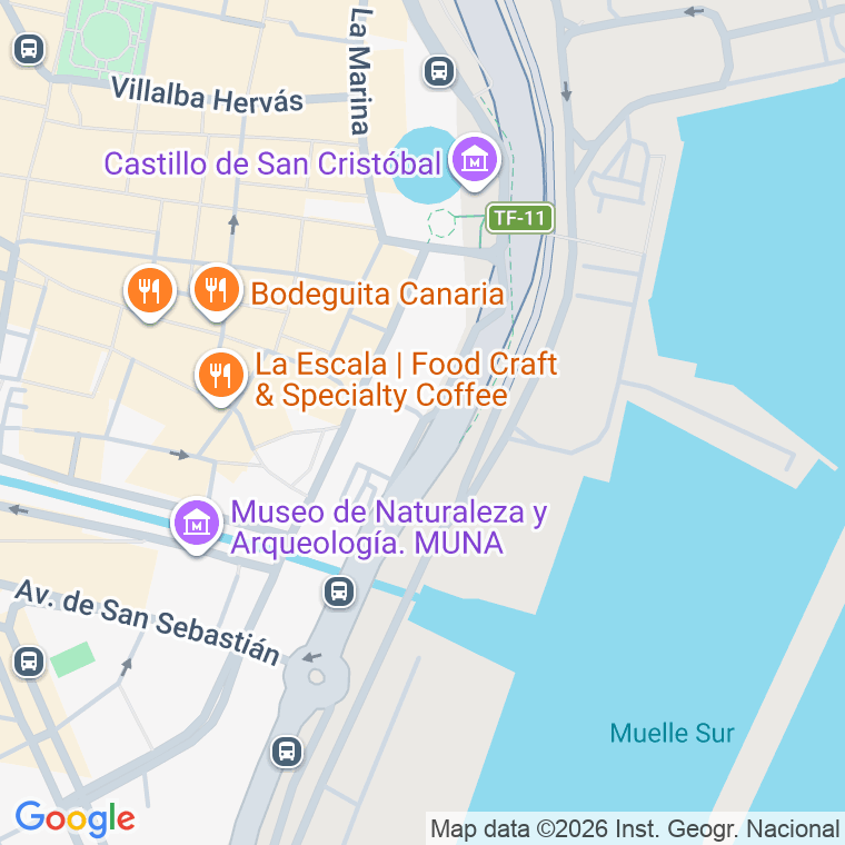 Código postal de Avda Maritima en Santa Cruz de Tenerife