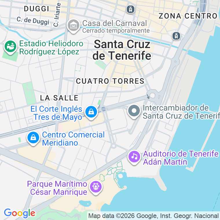 Código postal de Avda Tres de Mayo en Santa Cruz de Tenerife