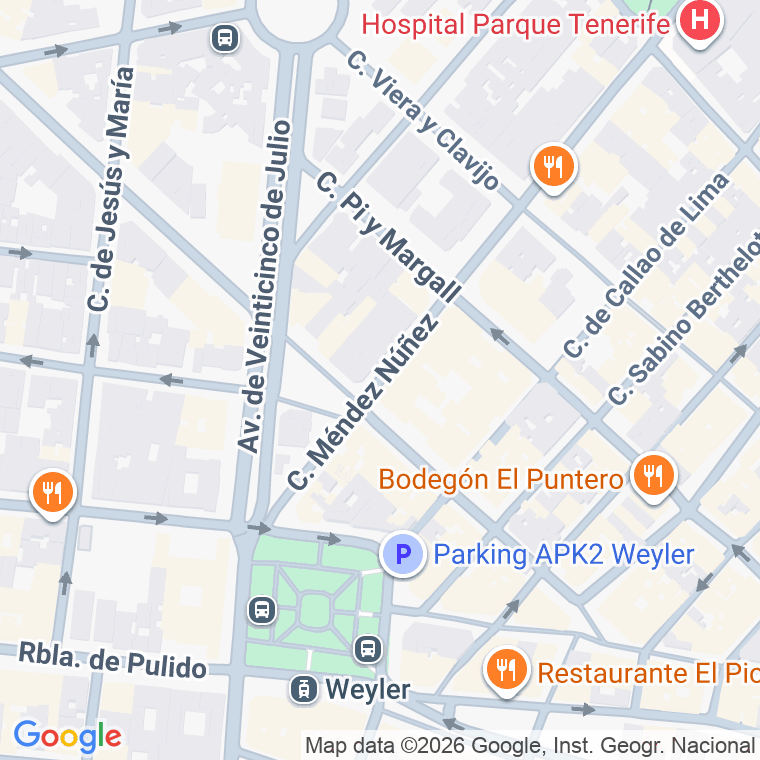 Código postal de Calle Mendez Nuñez en Santa Cruz de Tenerife