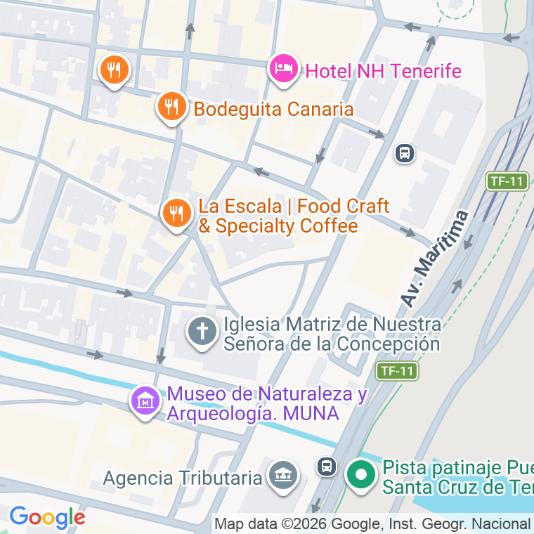 Código postal de Plaza Iglesia (de la ) en Santa Cruz de Tenerife