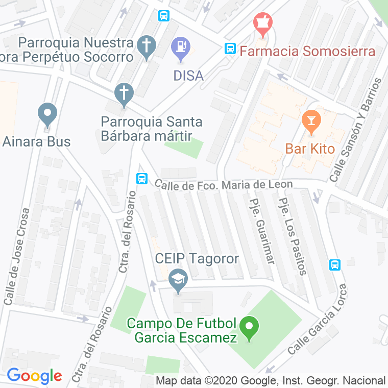 Código Postal calle Llanos, Los, senda en Santa Cruz de Tenerife