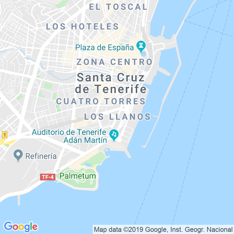 Código Postal calle Los Llanos (Calles Del 1 Al 9) en Santa Cruz de Tenerife